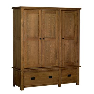 Picture of Country Oak Triple Wardrobe