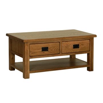 Picture of Country Oak 2 Drawer Coffee Table