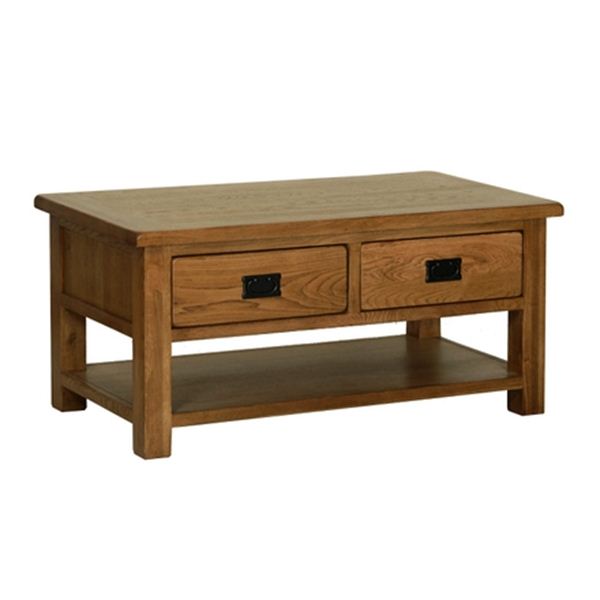 Picture of Country Oak 2 Drawer Coffee Table