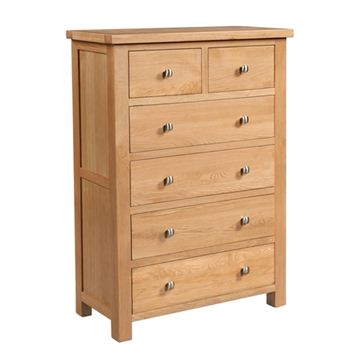 Picture of Suffolk Oak 2 over 4 Chest of Drawers 