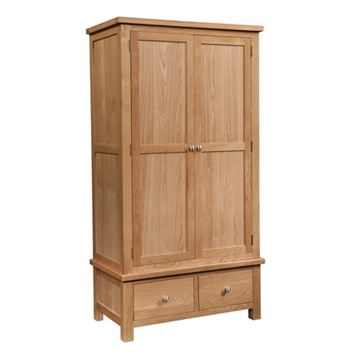 Picture of Suffolk Oak Double Wardrobe with 2 Drawers