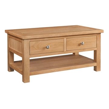 Picture of Suffolk Oak Coffee Table with 2 Drawers 