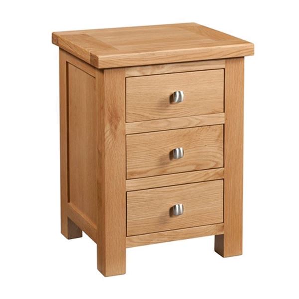 Picture of Suffolk Oak 3 Drawer Bedside 