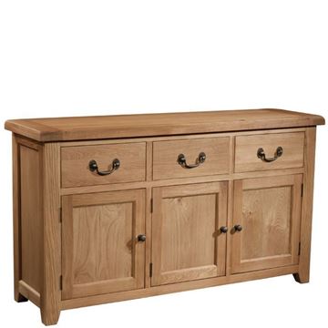 Picture of Old Mill Oak 3 Drawer 3 Door Sideboard