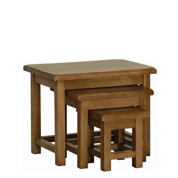 Picture of Country Oak Small Nest of Tables 