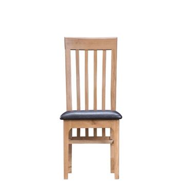 Picture of Oslo Oak Slat Back Chair PU Seat
