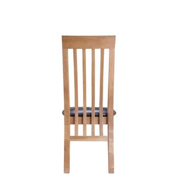 Picture of Oslo Oak Slat Back Chair PU Seat
