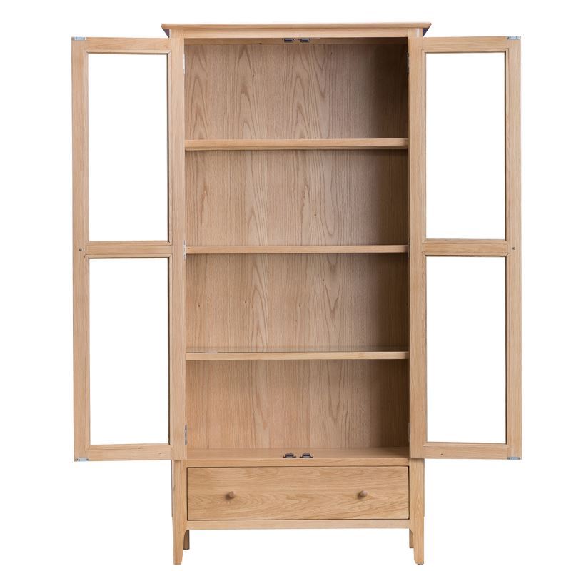 Oslo Oak Display Cabinet Lights Quality Oak Furniture From The