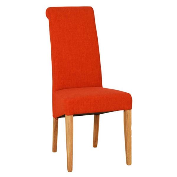Devon Fabric Orange Dining Chair, Orange Dining Chairs Uk