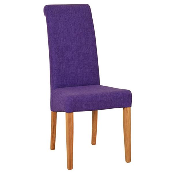 Devon Fabric Purple Dining Chair, Purple Dining Room Chairs Uk