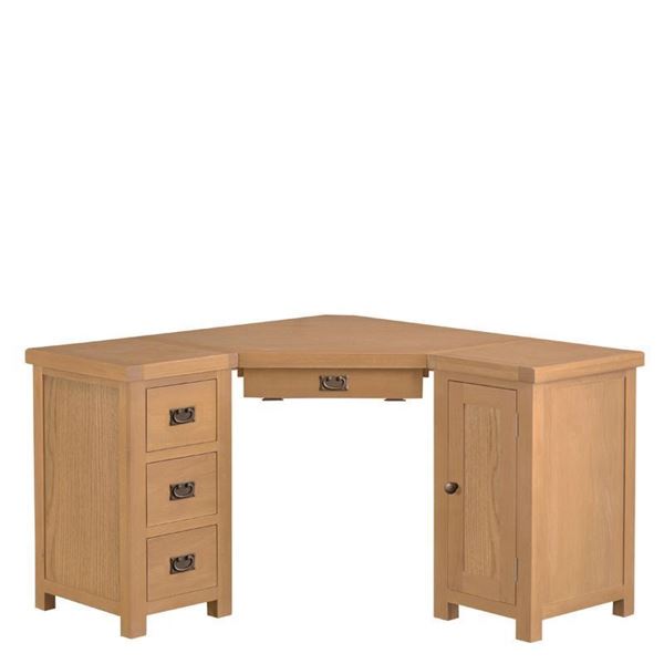 Belmont Oak Corner Computer Desk Quality Oak Furniture From The