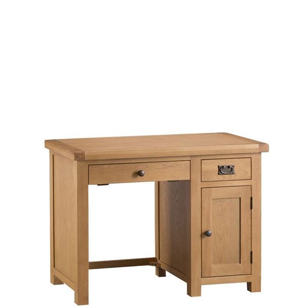 Belmont Oak Single Computer Desk Quality Oak Furniture From The