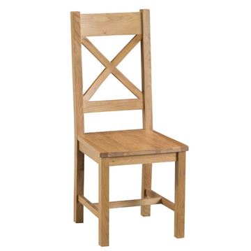 Picture of Belmont Oak Cross Back Chair Wooden Seat