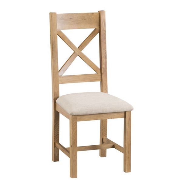 Belmont Oak Cross Back Chair Padded Seat Quality Furniture From Picture Of Belmont Oak Cross Back Dining Chair Padded Seat Previous Next