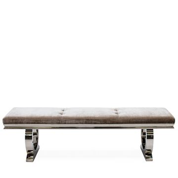 Picture of Liberty Grey Bench - Champagne Velvet 