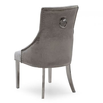 Picture of Liberty Knockerback Chair - Pewter Velvet