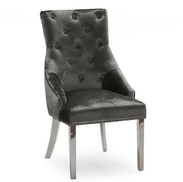 Picture of Liberty Knockerback Chair - Charcoal Velvet